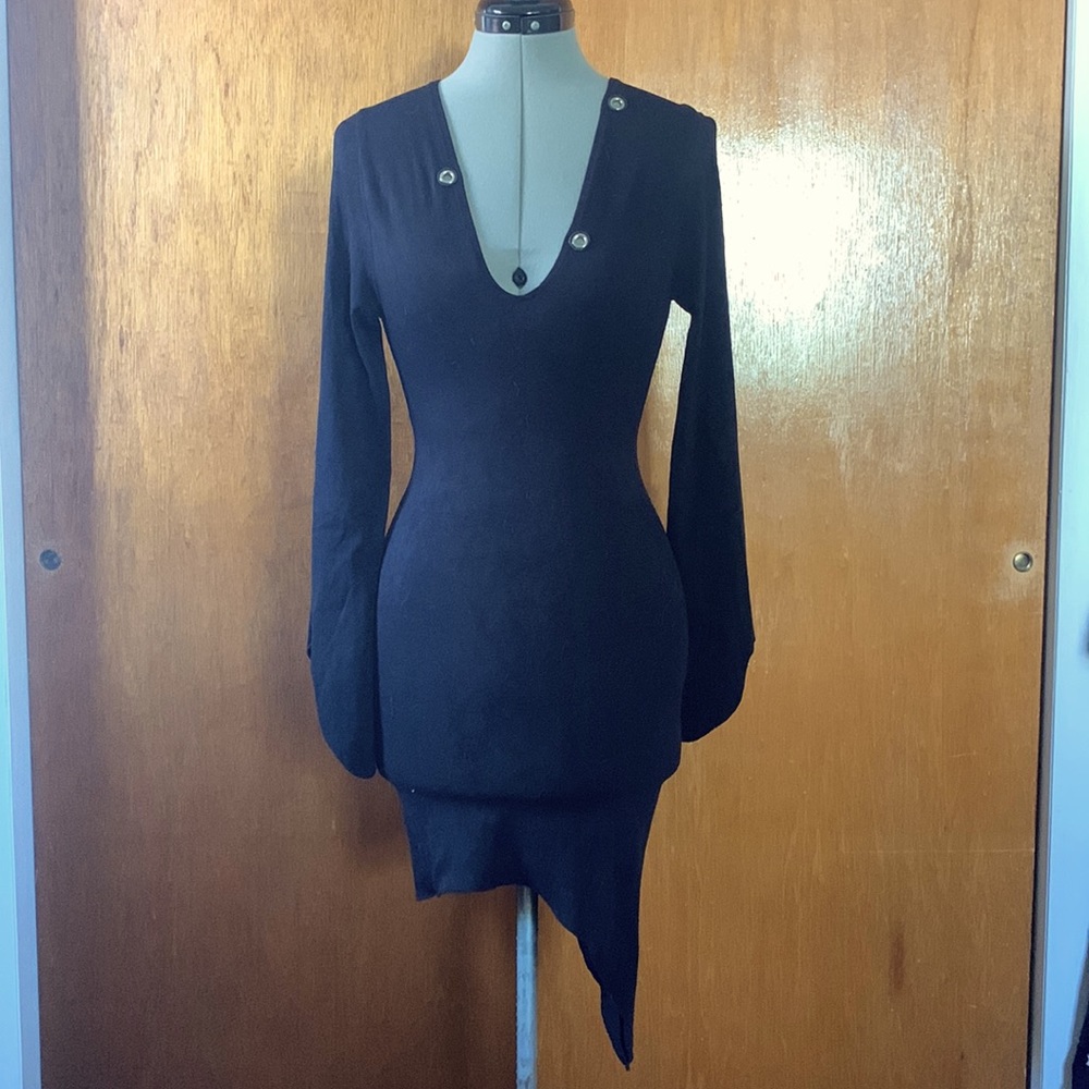 Sentimental NY black witchy asymmetrical dress S